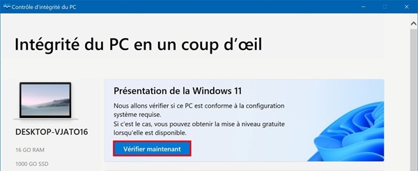 Compatibilité Windows 11