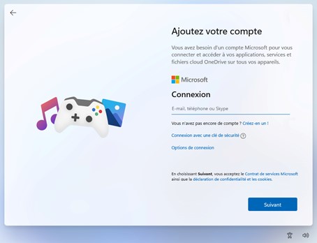 Créer un compte local lors de l'installation de Windows 11