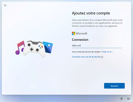 Créer un compte local lors de l'installation de Windows 11