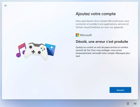 Créer un compte local lors de l'installation de Windows 11