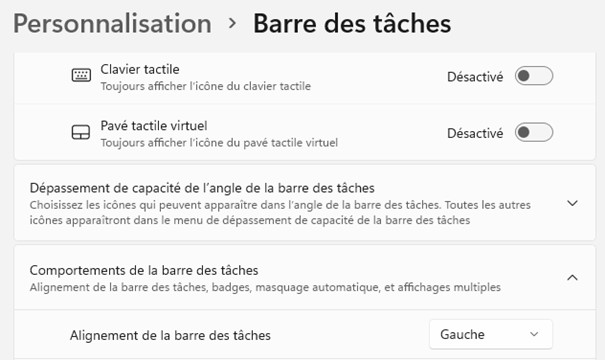 Comment remettre le menu Démarrer de Windows 11 à gauche