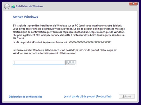 Réinstallation de Windows 10 ou 11