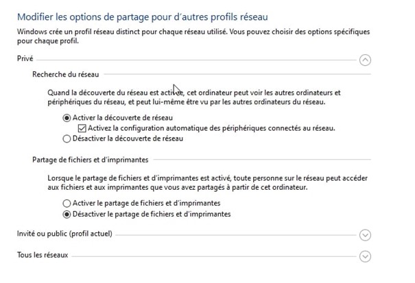Paramétrer un réseau sous Windows 10 ou 11